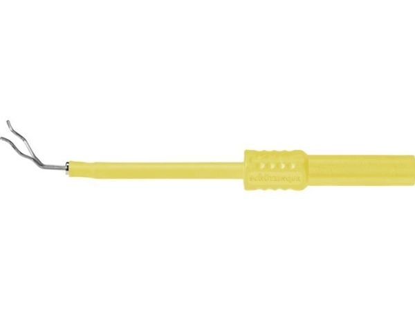 Schützinger telleprøveklamme hann/uttak 4 mm gul 1 stk (ZPK 8188 Ni / GE)