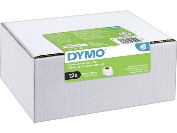 DYMO LW - Standard adresseetiketter - 28 x 89 mm - 2093091, Hvit, Selvklebende skriveretikett, Papir, Permanent, Rektangel, LabelWriter