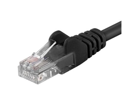 PremiumCord patchledning UTP Cat5e 1,5m cerny, 1,5m, Cat5e, U/UTP (UTP), RJ-45, RJ-45