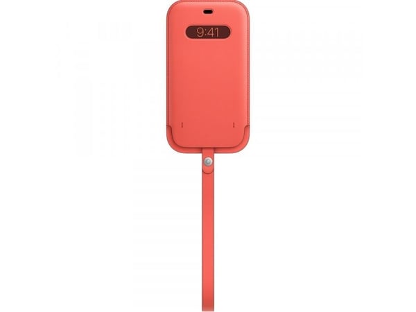Apple Sleeve with MagSafe - Beskyttelsesmuffe for mobiltelefon - lær - rosa sitrus - for iPhone 12 Pro Max