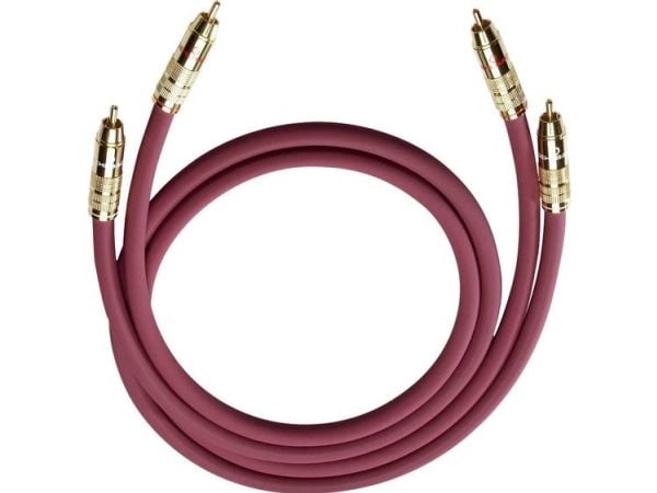 OEHLBACH 1m NF 214 Master Set, Hankjønn, 2 x RCA, Hankjønn, 1 m, Antrasitt