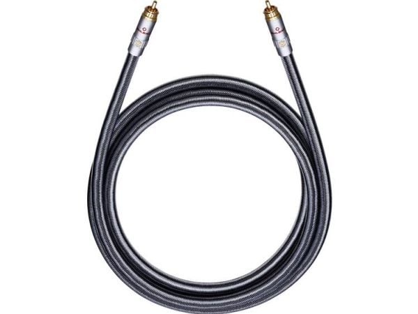OEHLBACH XXL Sub Xtreme 220, RCA, Hankjønn, RCA, Hankjønn, 2,2 m, Sort, Sølv