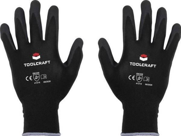 TOOLCRAFT TO-5621484 polyamid/nitril arbeidshansker størrelse 8 CAT II 1 par