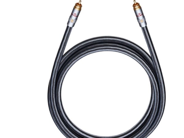 OEHLBACH XXL Sub Xtreme 220, RCA, Handstick, RCA, Handstick, 2,2 m, Svart, Silver