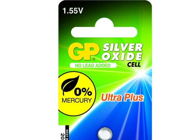 GP Batteries Silver Oxide Cell 364, Kertakäyttöinen akku, SR60, Hopea-oksidi (S), 1,55 V, 1 kpl, Ruostumaton teräs