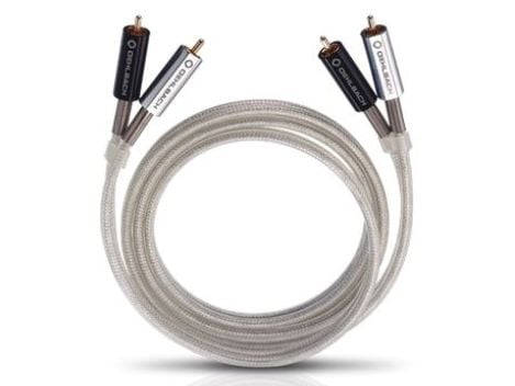 OEHLBACH Silver Express, 2 x RCA, Hankjønn, 2 x RCA, Hankjønn, 1 m, Sølv