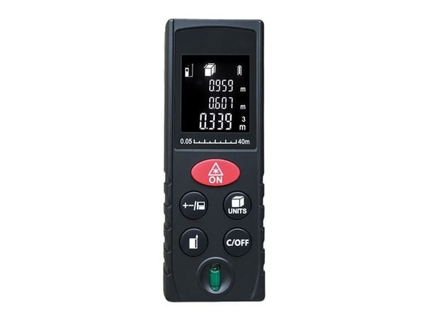 Solight DM40, Laserafstandsmåler, ft, Indgang, m, Sort, 40 m, 0,05 m, 690 nm