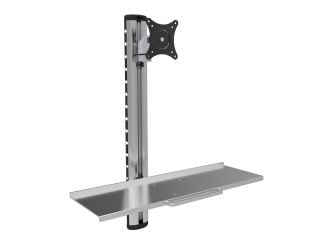 TECHly ICA-PLW 01 - Monteringssats (väggfäste, VSA-adapter, hylla för tangentbord/mus) - för bildskärm/tangentbord - aluminium, stål - silver - skä...