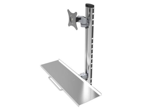 TECHly ICA-PLW 01 - Monteringssats (väggfäste, VSA-adapter, hylla för tangentbord/mus) - för bildskärm/tangentbord - aluminium, stål - silver - skä...