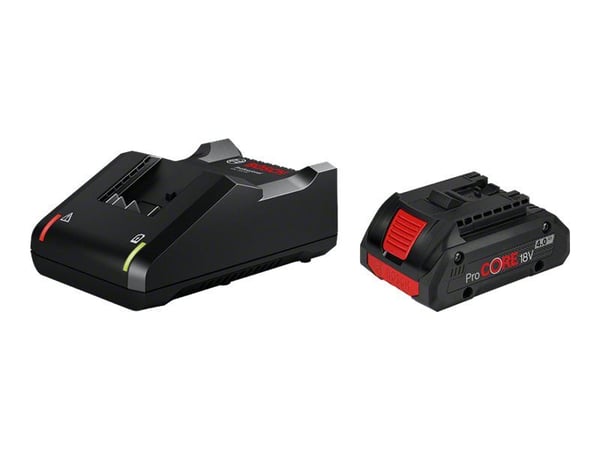 Bosch ProCORE18V Professional - Starter Set - batterilader - Li-Ion - 4 Ah - 1 x batterier lader - 4 A - for Light Series GDR 18V-160; Light Series...