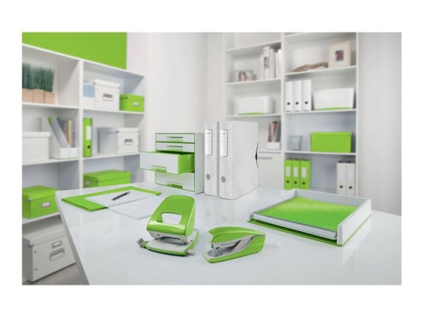 Leitz NeXXt WOW - Hullstanser - 30 ark / 3 mm - metall - grønn