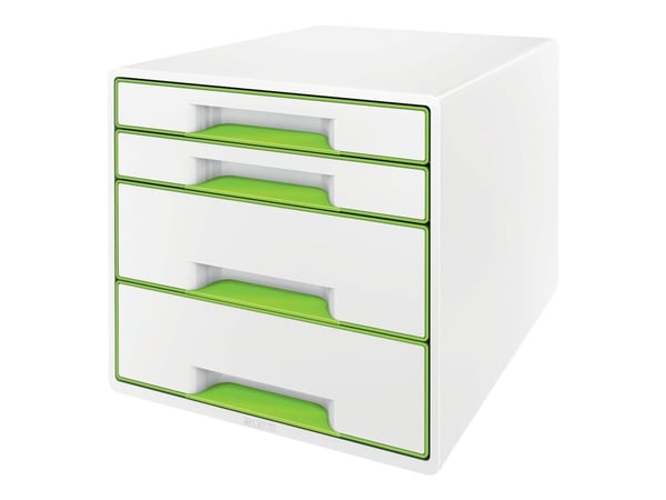 Pöytä Cube Leitz WOW 4-laatikkoa valkoinen/vihreä