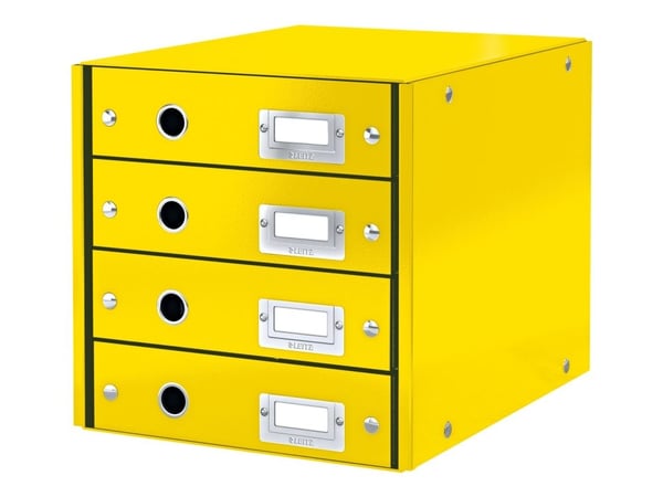 Leitz Click & Store WOW - Lådskåp - 4 lådor - för A4 (210 x 297 mm) - gul