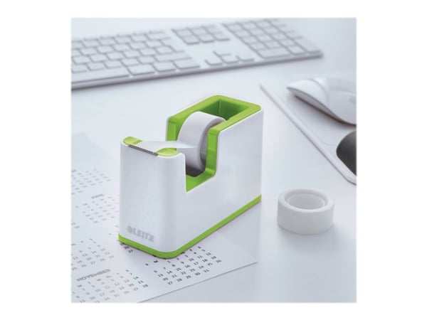 Leitz WOW - Dispenser med kontortape - skrivebord - grønn dispenser