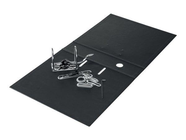 Brevordner leitz 180° recycle, a4, 8 cm, sort
