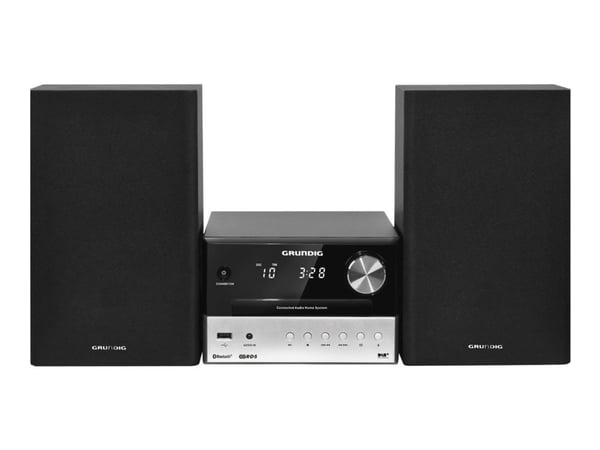 Grundig CMS 3000 BT DAB+, Kodin mikroaudiojärjestelmä, Musta, Hopea, 30 W, DAB+, FM, PLL, UKW, LED, MP3, WMA