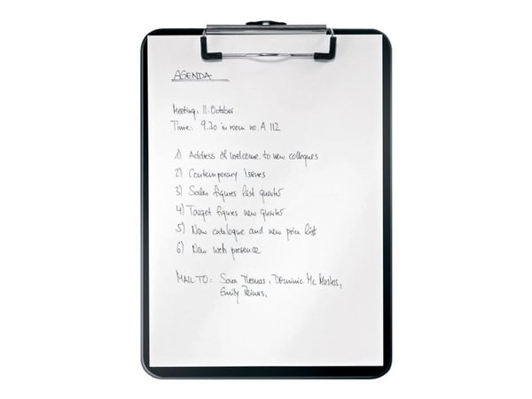 Clipboard Letiz WOW uden forside A4 sort
