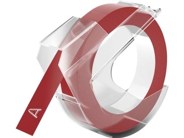 DYMO 520102, Rød, Rektangel, Avtagbar, Hvitt på rødt, Universell, Plast
