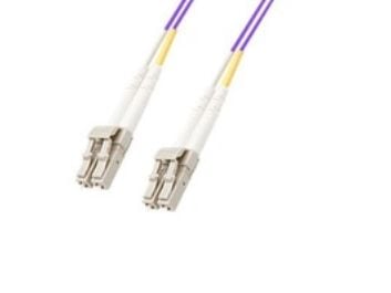 MicroConnect - Nettverkskabel - LC/UPC-multimodus (hann) til LC/UPC-multimodus (hann) - 1 m - 1 m - fiberoptisk - 50 / 125 mikroner - OM4 - halogen...