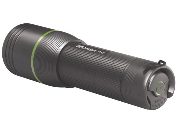 Design Flashlight, P53, incl.  Bag Hand flashlight, Black,