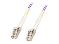 MicroConnect - Nettverkskabel - LC/UPC-multimodus (hann) til LC/UPC-multimodus (hann) - 1 m - 1 m - fiberoptisk - 50 / 125 mikroner - OM4 - halogen...