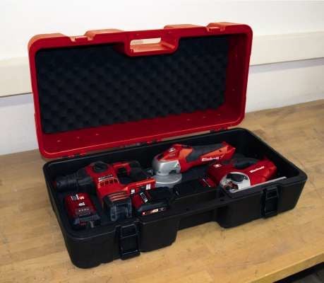Einhell E-Box L70/35, Sort, Rød, Skum, Ripebestandig, Sprutsikker, 700 mm, 250 mm, 350 mm