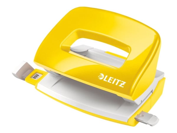 Leitz WOW Mini - Hullstanser - 10 ark / 1 mm - metall, plast - gul