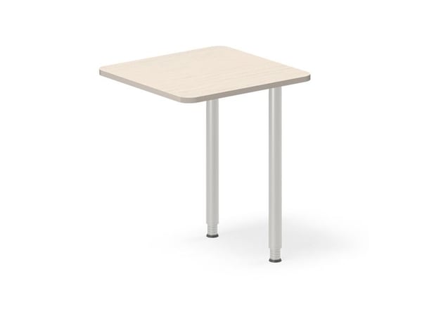 Skrivebord, tilbyg DNA Birk 1000x600 mm I-ben Alugrå