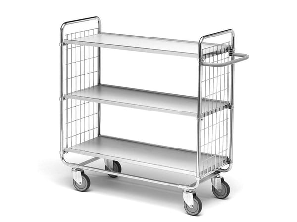 Vagn med 4 hyllor 1585x460x1180 mm