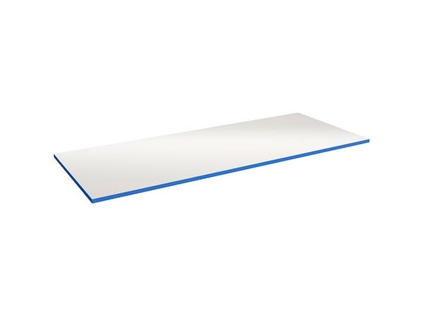 Benkeplate 24 mm 2000 x 620 mm Grå HPL Blå ABS-kant