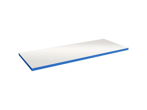 Benkeplate 40 mm 2000 x 620 mm Grå HPL Blå ABS-kant