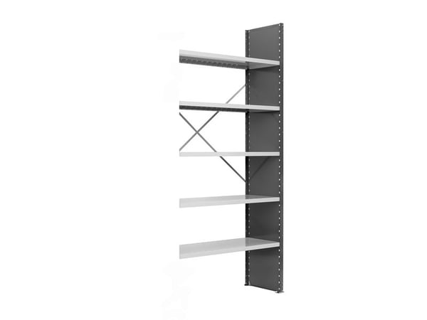 Lagerhylla V06 startsektion 2100 x 300 mm stängd / 7035