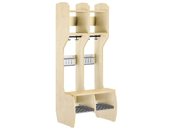 Garderobe Måns hel 3 pladser, birk
