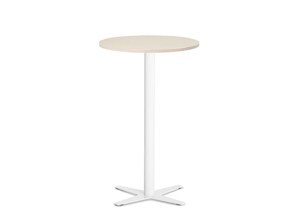 Bord Amy Ø900 mm H1050 mm, Birk laminat Hvidt understel