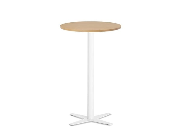 Bord Amy Ø650 mm H1050 mm, Bøg laminat Hvidt understel