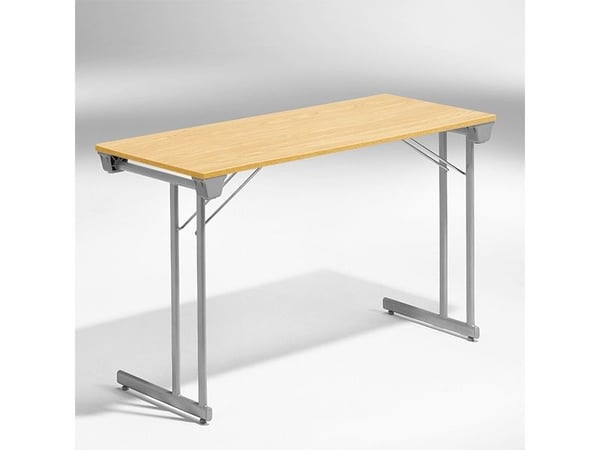Konferencebord Kongress, Eg 1200x500 mm, Alugråt understel