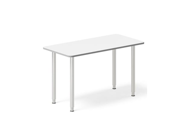 Skrivebord DNA, Hvid 1200x600mm I-ben/Alugrå