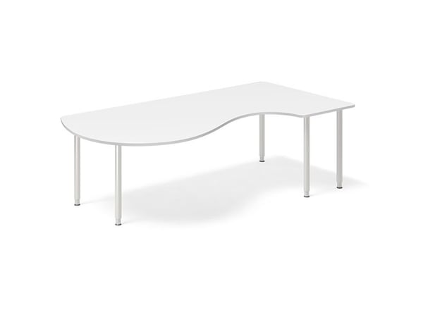 Skrivebord DNA, Hvid 1600x1200mm Højre I-ben/Alugrå