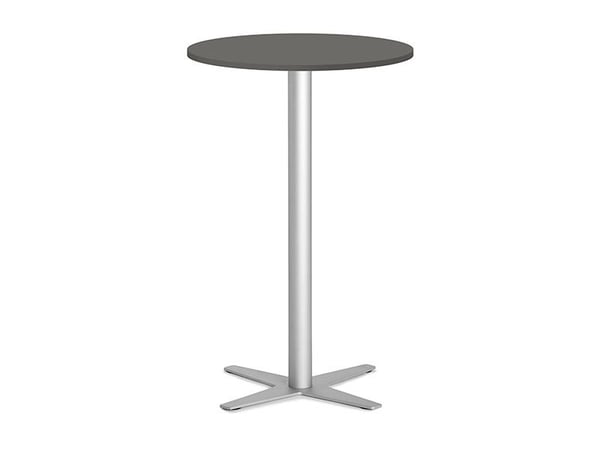 Bord Amy Ø650 H1050 mm, Antracit laminat Alugråt understel
