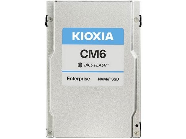KIOXIA CM6-R Series KCM61RUL960G - SSD - Enterprise, Read Intensive - 960 GB - intern - 2.5" - U.3 PCIe 4.0 (NVMe)