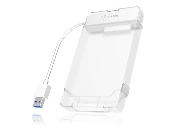 ICY BOX USB3.0 kabinett for 2,5" SATA hvit