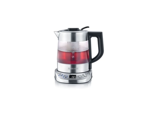Severin WK 3473, 1 L, 2200 W, Ruostumaton teräs, Läpinäkyvä, Lasi, Ruostumaton teräs, Säädettävä termostaatti, Veden tason ilmaisin