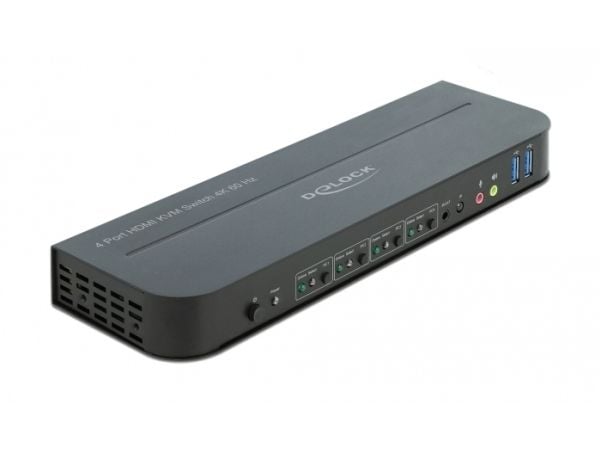 Delock - KVM / lydsvitsj - 4 x KVM/lyd - 1 lokalbruker - stasjonær