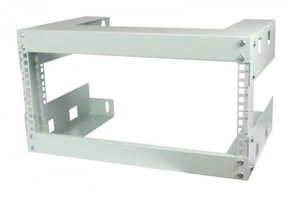 ALLNET 19\"Wandgehäuse offen 6HE T300mm Lichtgrau SWD-Serie - Väggmonterad väska, Vægmonteret stand, Grå, Stål, Öppen, 48,3 cm (19"), 500 mm