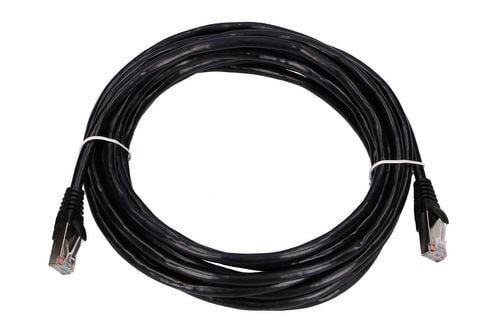Extralink - Koblingskabel - RJ-45 (hann) til RJ-45 (hann) - 5.6 mm - FTP - CAT 5e - innendørs, formstøpt, uten hindringer - svart