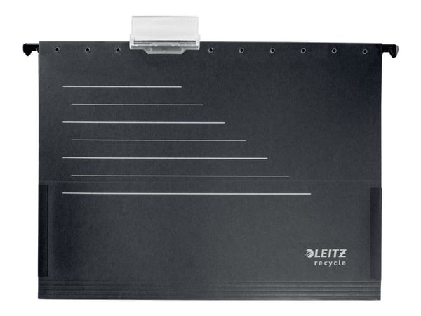 Leitz Alpha® Recycle riippukansio suljetut sivut, A4, Musta, Pahvi, 80 g/m², 150 arkkia, 348 mm