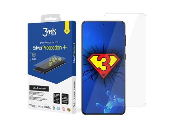 3MK 3MK Silver Protect+ Sam G998 S21 Ultra Wet Install Antimikrobiell Film