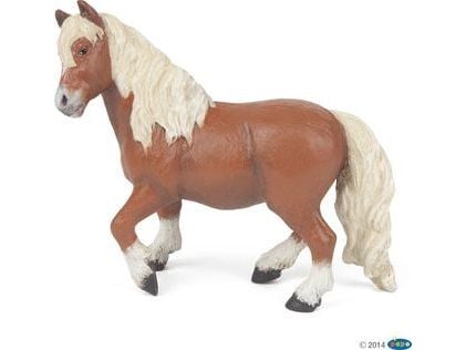 Papo 51518, 3 år, Horses, foals and ponies, Brun, Hvit, PVC