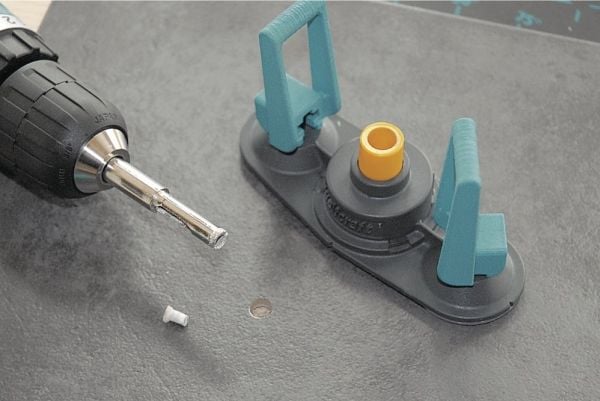 wolfcraft GmbH 5911000, Boreguide, Betong, Grønn, Grå, 1 stykker, 1 cm