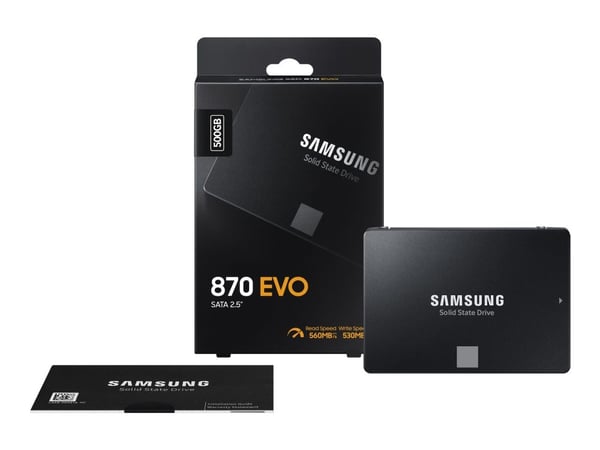 Samsung 870 EVO MZ-77E500B - SSD - kryptert - 500 GB - intern - 2.5" - SATA 6Gb/s - buffer: 512 MB - 256-bit AES - TCG Opal Encryption